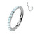 Titanium Opal Hinged Nose Hoop
