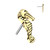 Threadless Gold Seahorse 
