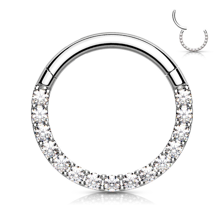 Multi Gem Hinged Hoop