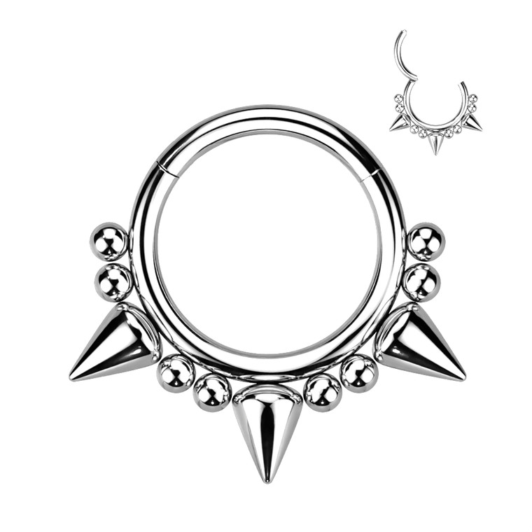 Triple Spike Hinged Hoop