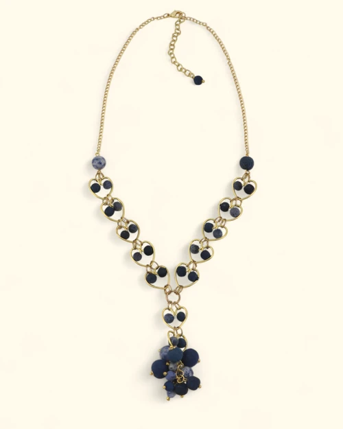 Indigo Heart Link Necklace