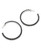 Laotian hill tribe silver hoop earrings with butterfly hook backing, measuring 1.75 inches tall"