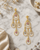 Teardrop Chandelier Earrings with Multi-Color Tourmaline — earrings, editorial marble lifestyle photo