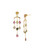 Gold plated brass tourmaline drop earrings