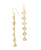 Gold Plated Brass Moonstone Earrings