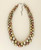 Copper, gold, and silver chunky necklace