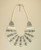 Black and white geometric bib necklace