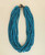 Blue tones multi-layer wood necklace