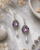 Amethyst Sterling Silver Drop Earrings — earrings, editorial marble lifestyle photo