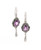 Amethyst Sterling Silver Drop Earrings - Earrings
