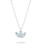 Dainty Lotus Birthstone Sterling Silver Necklace - Necklaces Dec (Blue Topaz)