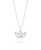 Dainty Lotus Birthstone Sterling Silver Necklace - Necklaces April (White Topaz)