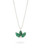 Dainty Lotus Birthstone Sterling Silver Necklace - Necklaces May (Emerald)