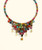 Handmade Multicolor Textile & Gemstone Choker Necklace