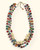 Spiral Brass Kantha Gemstone Necklace
