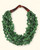 Twisted Green Wood Disc Necklace