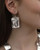  Textured rectangular drop earrings