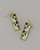 Mosaic rectangle earrings with Tila beads and brass frame