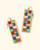 Modern Mosaic Tila Bead Earrings in Brass Frame