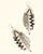 Black and cream fringe earrings handmade in Guatemala