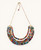 Layered Rainbow Upcycled Textile Kantha Necklace