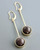 Minimalist gold-plated earrings with linear design