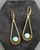 Amazonite and gold hematite drop earrings