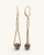 Peach Moonstone & Magnesite Linear Drop Earrings