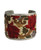 Embroidered Lotus Cuff Bracelet