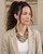 Cultural Elements multi-strand statement necklace with colorful kantha textile-wrapped beads.