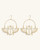 Gold-Plated Brass Scarab Hoop Earrings