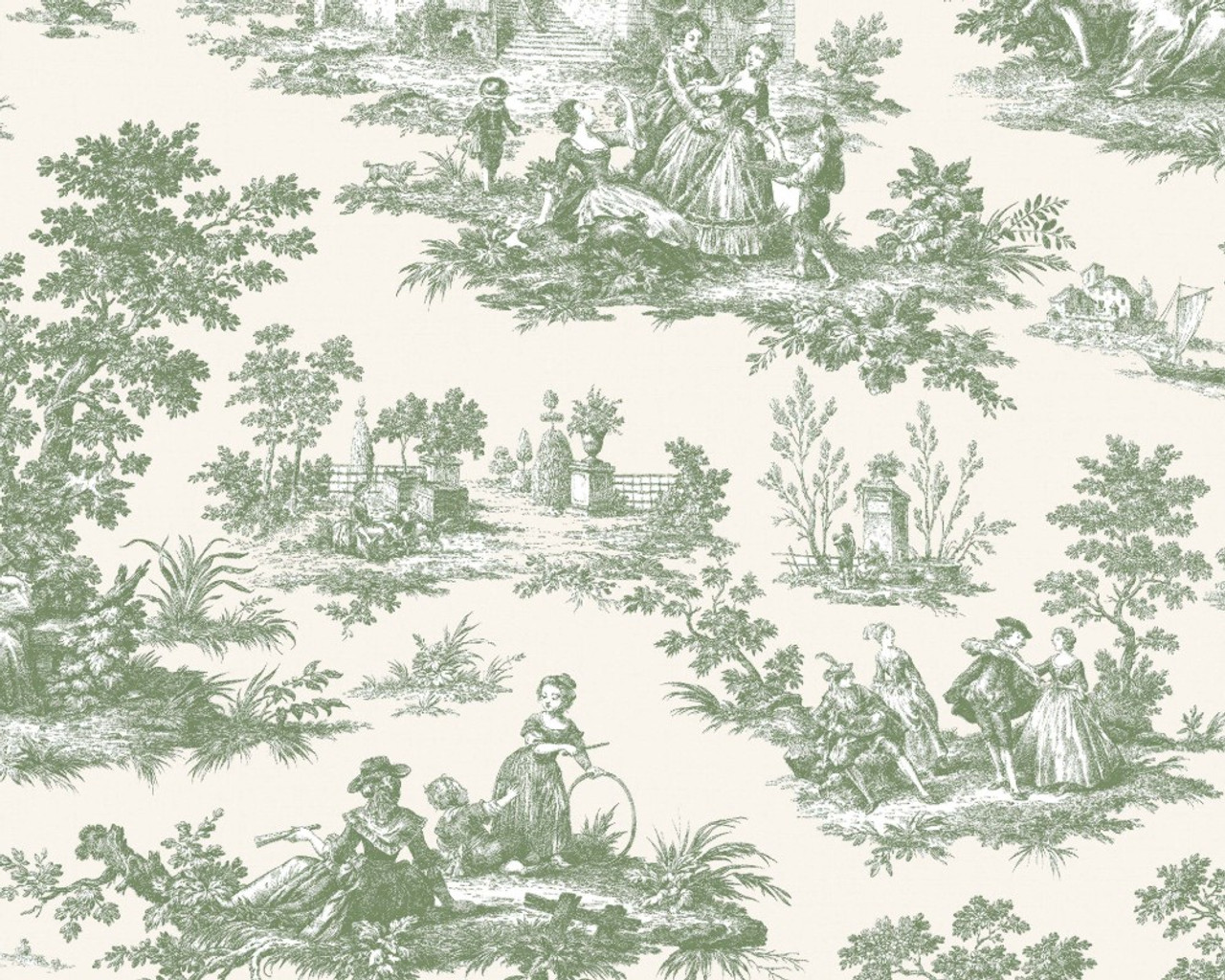 Premier Prints Colonial Pine Green Toile Home Decorating Fabric   Texassusanniecom