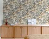 RW7A76601G Blue Leaf  Wallpaper