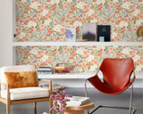 RW7A80502G Pink and Blue Floral Wallpaper