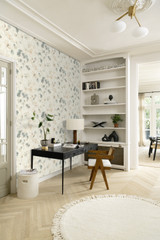 RY9018 Beige & Green leaf Wallpaper