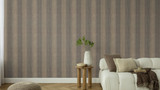RY5023 Grey and Beige Striped Wallpaper