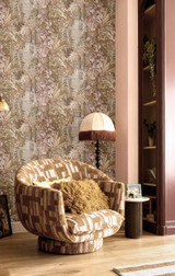 RW75822P Pink Tapestry Wallpaper