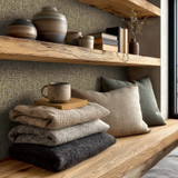 RW7791124A Beige, Grey & Black Basketweave Effect Wallpaper