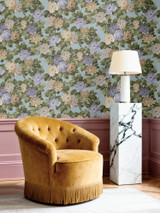 RW97716P Blue Floral Wallpaper