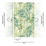 RW5388552A Repeatable Green Botanical Mural