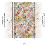 RW5396941A Repeatable Multicoloured sketch floral Mural