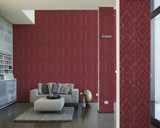 RW6644 Red Geometric Wallpaper