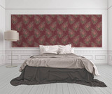 RW95380093A feather wallpaper red