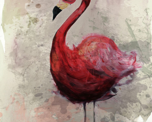 Artist Flamingo Mural