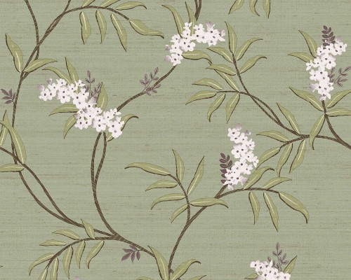 RW733305P Floral pattern on luxurious textured wallpaper