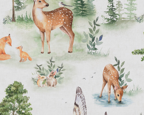 RW3786901A Woodland deer Wallpaper