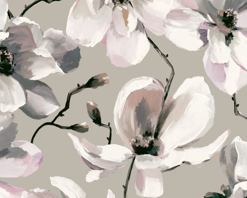 RW747466M Grey Floral Wallpaper