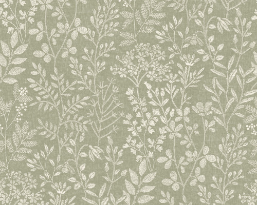 RW7205003G Green Foliage Wallpaper