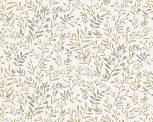 RW7A78802G Beige Leaf Wallpaper