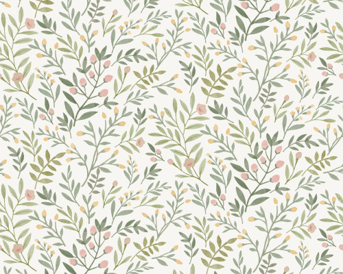 RW7A78801G Green Leaf Wallpaper